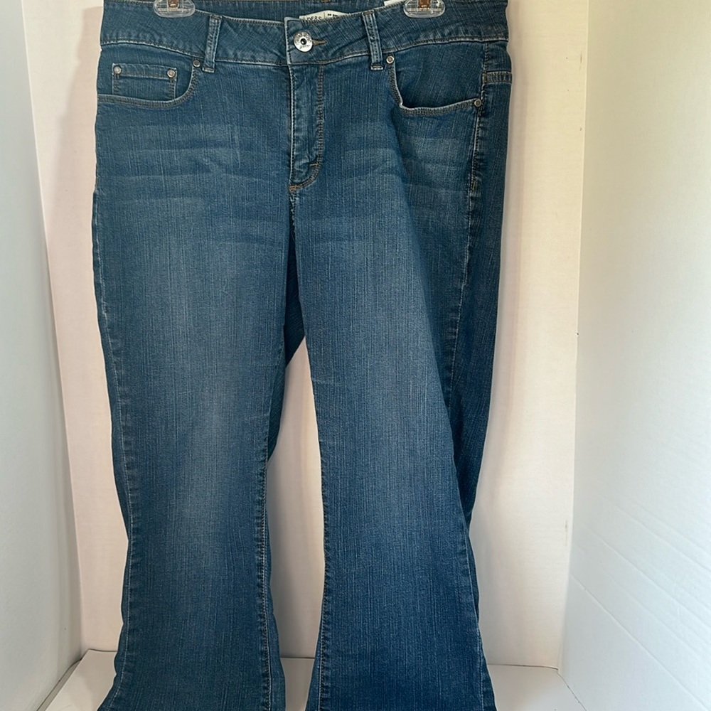 Riders by Lee no gap waist bootcut blue jeans size 14 petite